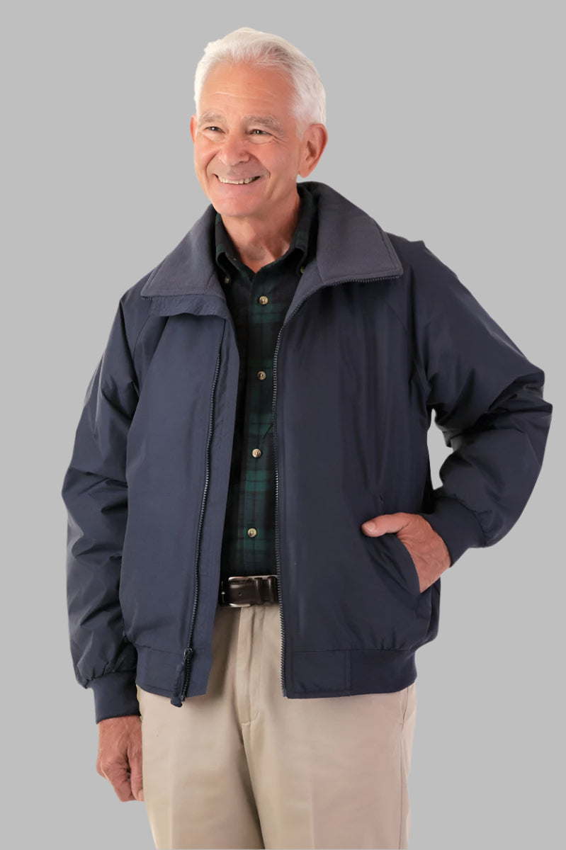 Men's Fleece Lined Jacket by Buck & Buck in Navy, and available in different sizes. This outerwear & layering item is part of our coats & jackets collection.
