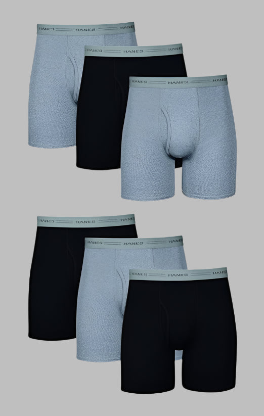 Knit Boxer Briefs (6-pack) for men by Buck & Buck, and available in different sizes. This undergarments item is part of our boxer briefs collection.