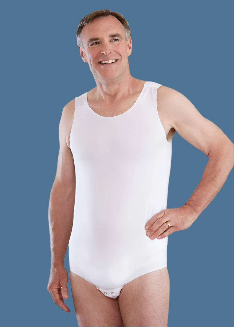 Men's Adult Onesie by Buck & Buck in White, and available in different sizes. This undergarments item is part of our onesies collection.