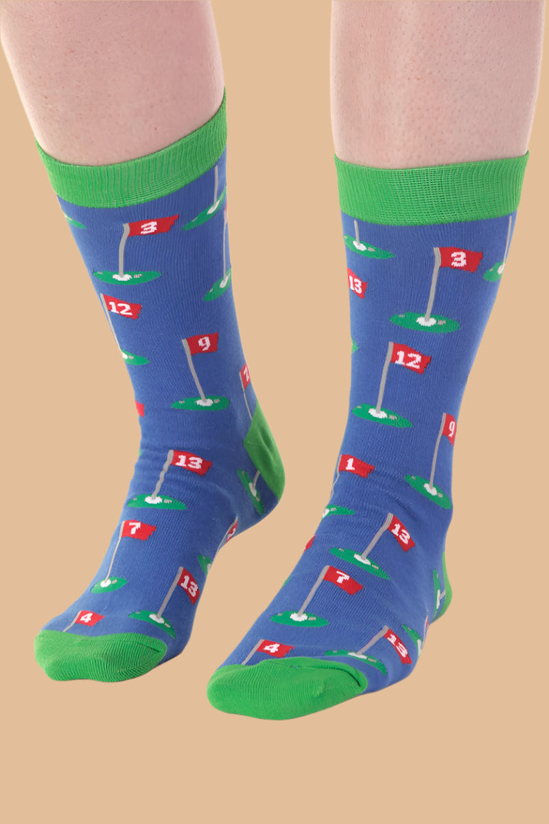 Printed Crew Socks by Buck & Buck in Gray, and available only in a one-size option. This socks & hosiery item is part of our crew socks collection.