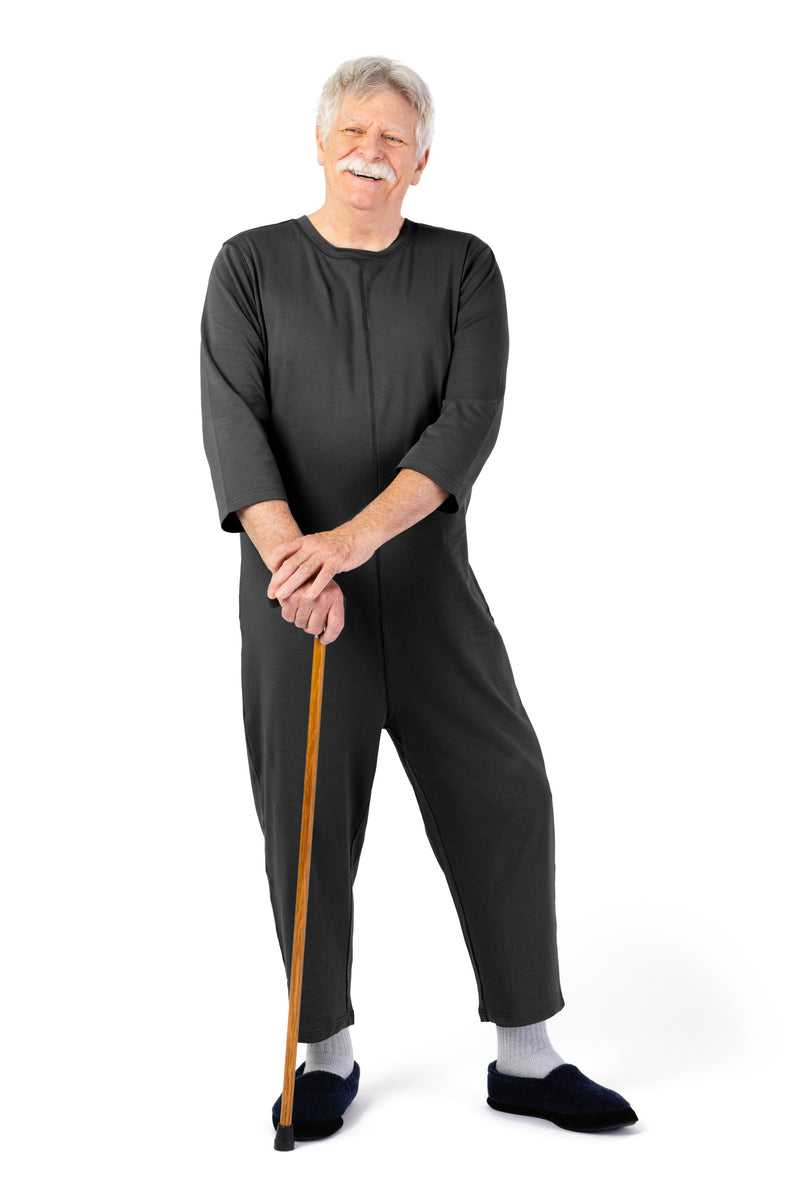 Men's Sleepsuit by Buck & Buck in Charcoal, and available in different sizes. This one-piece garments item is part of our sleepwear & loungewear collection.