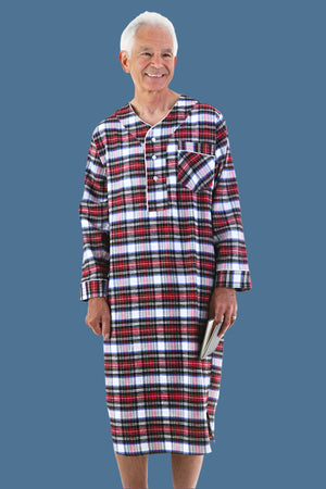 Flannel Open Back Nightshirt