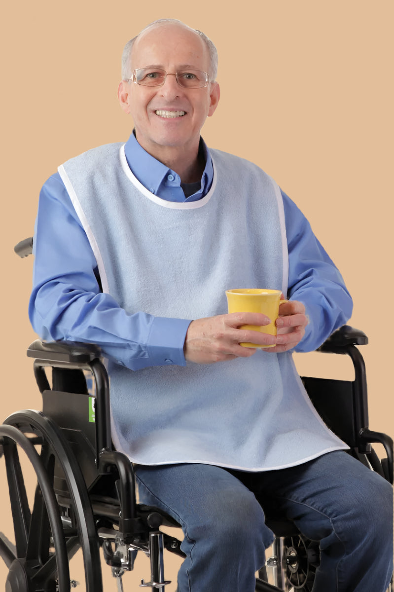 Men's Waterproof Terry Bib by Buck & Buck in Blue, and available only in a one-size option. This accessories & home item is part of our bibs collection.