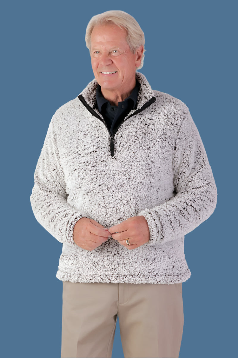 Men's 1/4 Zip Cozy Fleece Pullover by Buck & Buck, and available only in a one-size option. This outerwear & layering item is part of our sweaters collection.