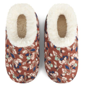 Women's Snoozies by Buck & Buck in Brown Floral, and available in different sizes. This footwear item is part of our slippers collection.