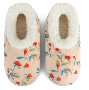 Women's Snoozies by Buck & Buck in Cream Floral, and available in different sizes. This footwear item is part of our slippers collection.