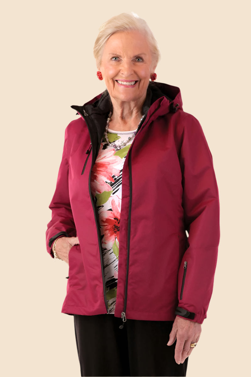 Vortex Waterproof Winter Jacket for women by Buck & Buck in Berry, and available in different sizes. This outerwear & layering item is part of our puffer jackets collection.