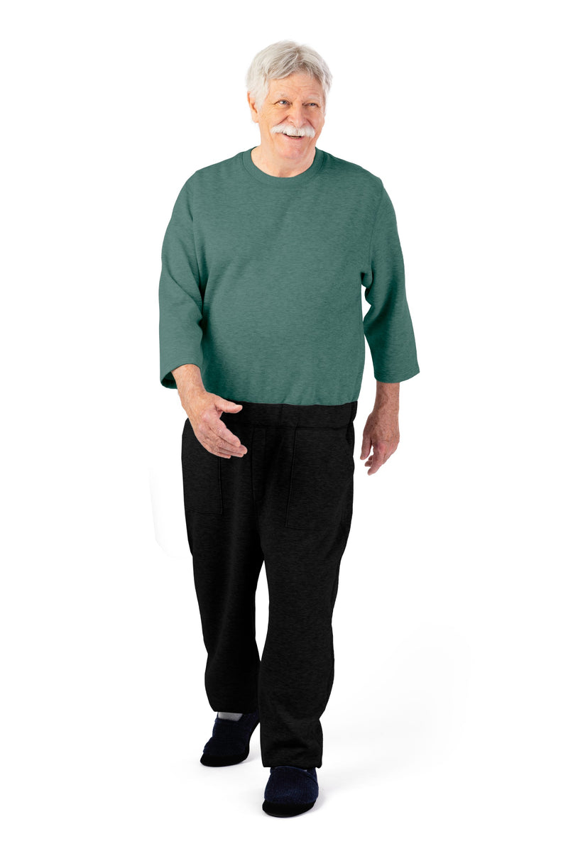 Men's Long Sleeve Fleece Jumpsuit by Buck & Buck in Green Top/Black Pants, and available in different sizes. This one-piece garments item is part of our one-pieces collection.