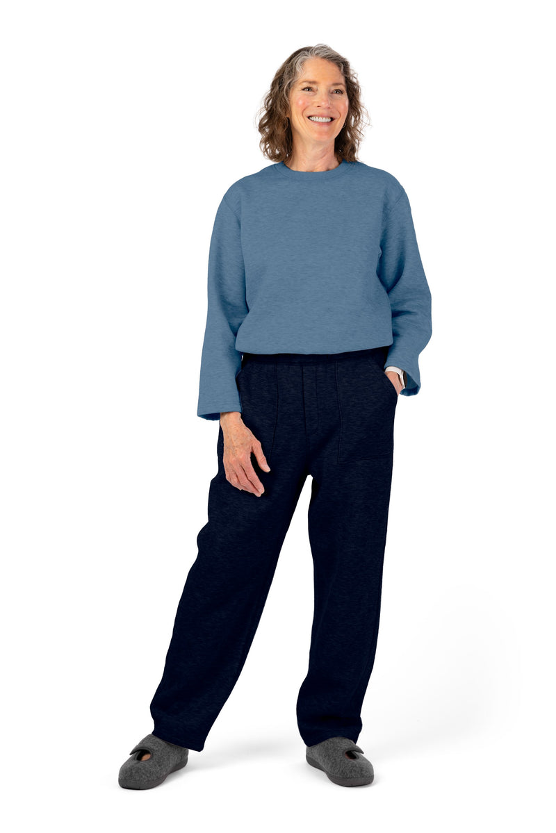 Women's Long Sleeve Fleece Jumpsuit by Buck & Buck in Blue Top/Navy Pants, and available in different sizes. This one-piece garments item is part of our one-pieces collection.