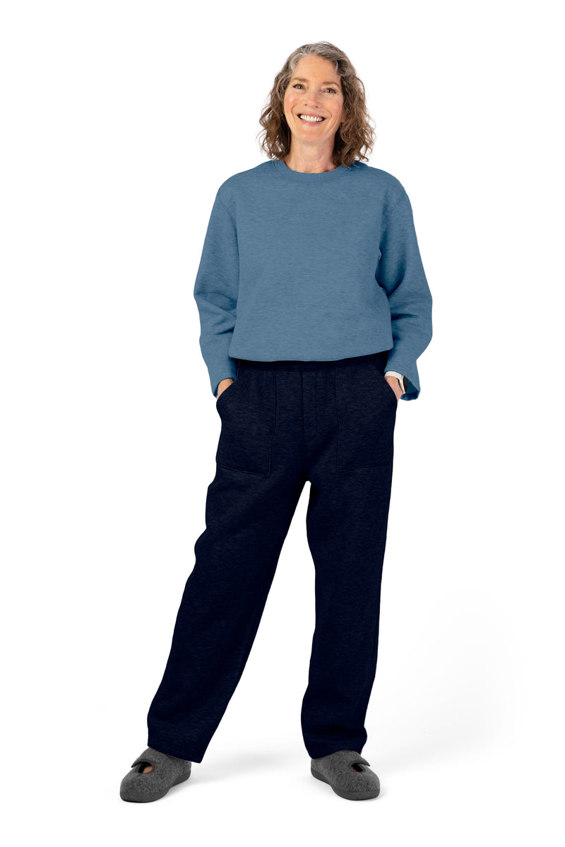 Women's Long Sleeve Fleece Jumpsuit by Buck & Buck in Blue Top/Navy Pants, and available in different sizes. This one-piece garments item is part of our one-pieces collection.
