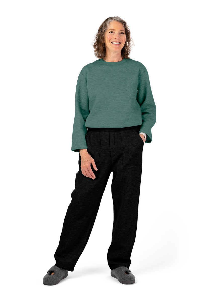 Women's Long Sleeve Fleece Jumpsuit by Buck & Buck in Green Top/Black Pants, and available in different sizes. This one-piece garments item is part of our one-pieces collection.