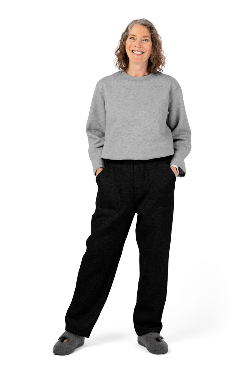Women's Long Sleeve Fleece Jumpsuit by Buck & Buck in Gray Top/Black Pants, and available in different sizes. This one-piece garments item is part of our one-pieces collection.