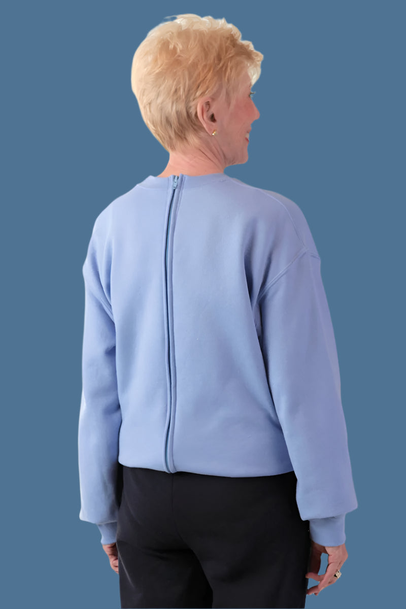 Women's Two-Tone Jumpsuit by Buck & Buck in medium blue Top/navy Pants, and available in different sizes. This one-piece garments item is part of our one-pieces collection.