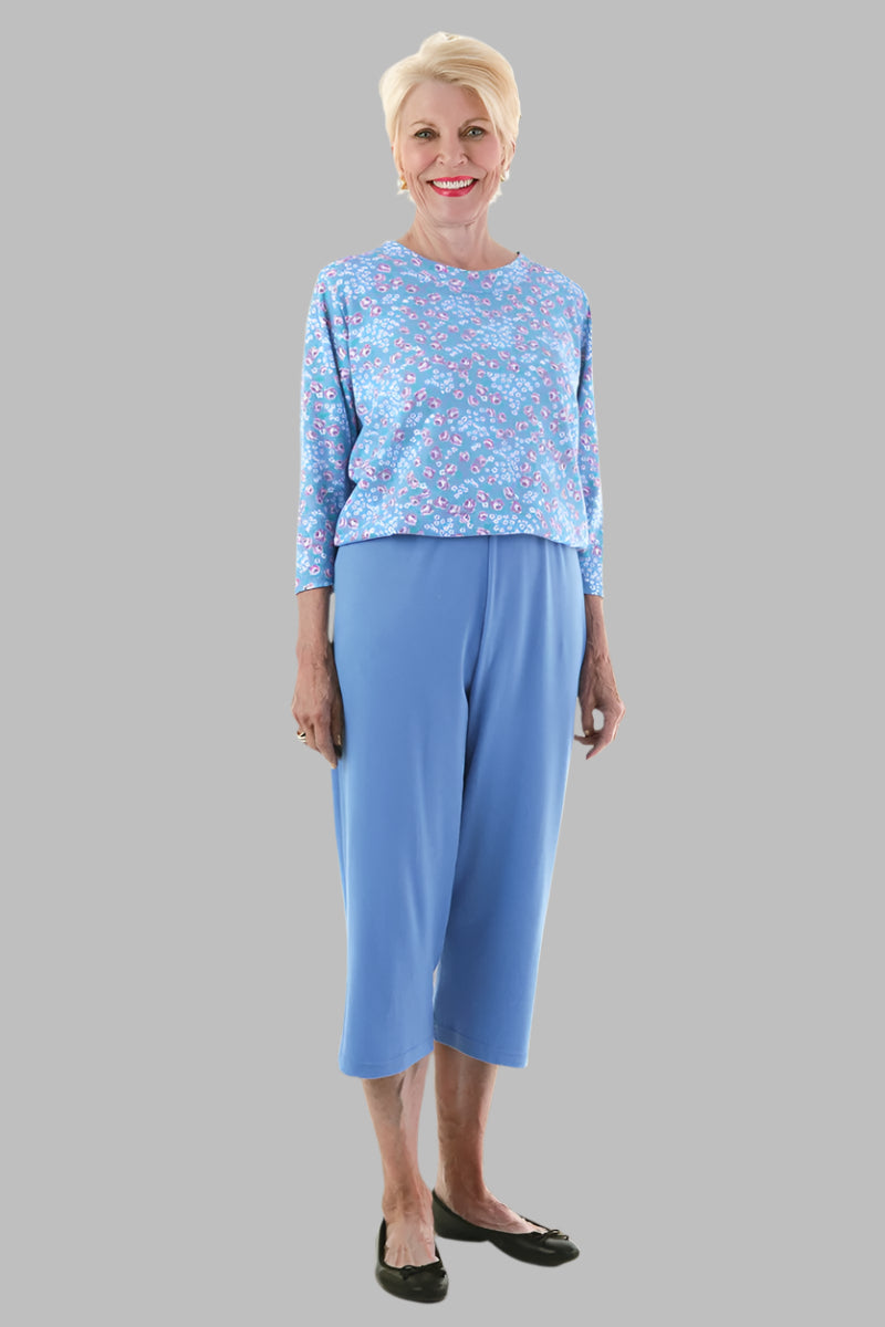 Capri Perfect Fit Jumpsuit-Printed Top for women by Buck & Buck in blue, and available in different sizes. This one-piece garments item is part of our one-pieces collection.