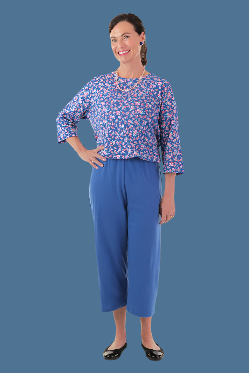 Capri Perfect Fit Jumpsuit-Printed Top for women by Buck & Buck in Royal, and available in different sizes. This one-piece garments item is part of our one-pieces collection.