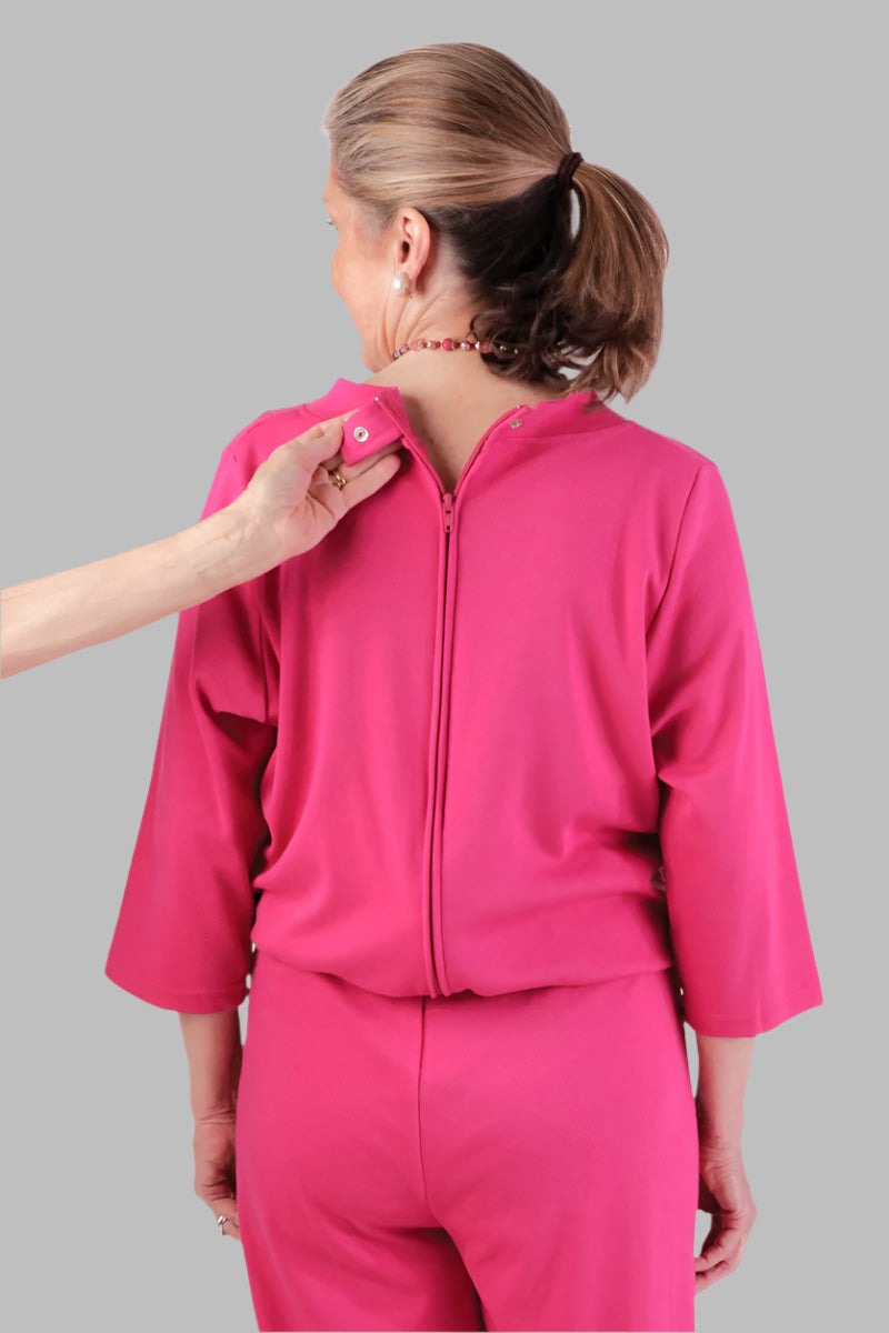 Women's Basic Perfect-Fit Jumpsuit by Buck & Buck in Red, and available in different sizes. This one-piece garments item is part of our one-pieces collection.