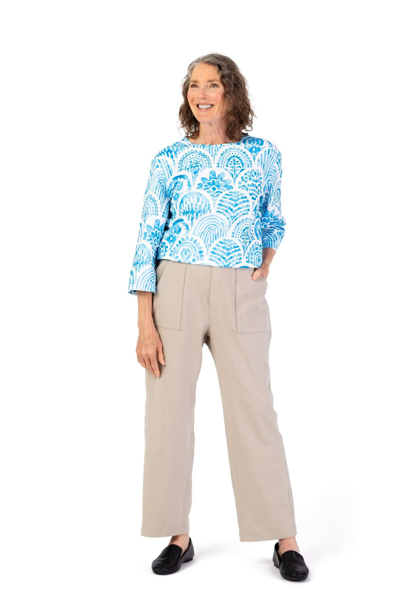Women's Tunic Jumpsuit by Buck & Buck in Blue Top/Khaki Pants, and available in different sizes. This one-piece garments item is part of our one-pieces collection.