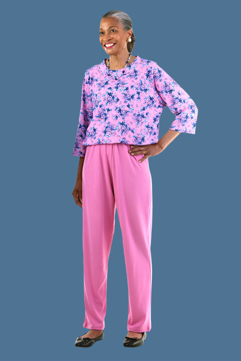 Printed Top Perfect Fit Jumpsuit for women by Buck & Buck in rose, and available in different sizes. This one-piece garments item is part of our one-pieces collection.