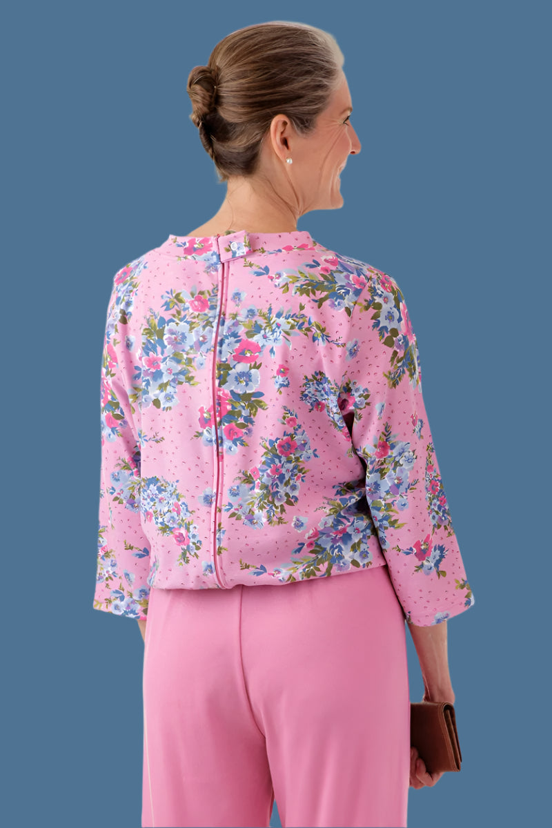 Printed Top Perfect Fit Jumpsuit for women by Buck & Buck in rose, and available in different sizes. This one-piece garments item is part of our one-pieces collection.
