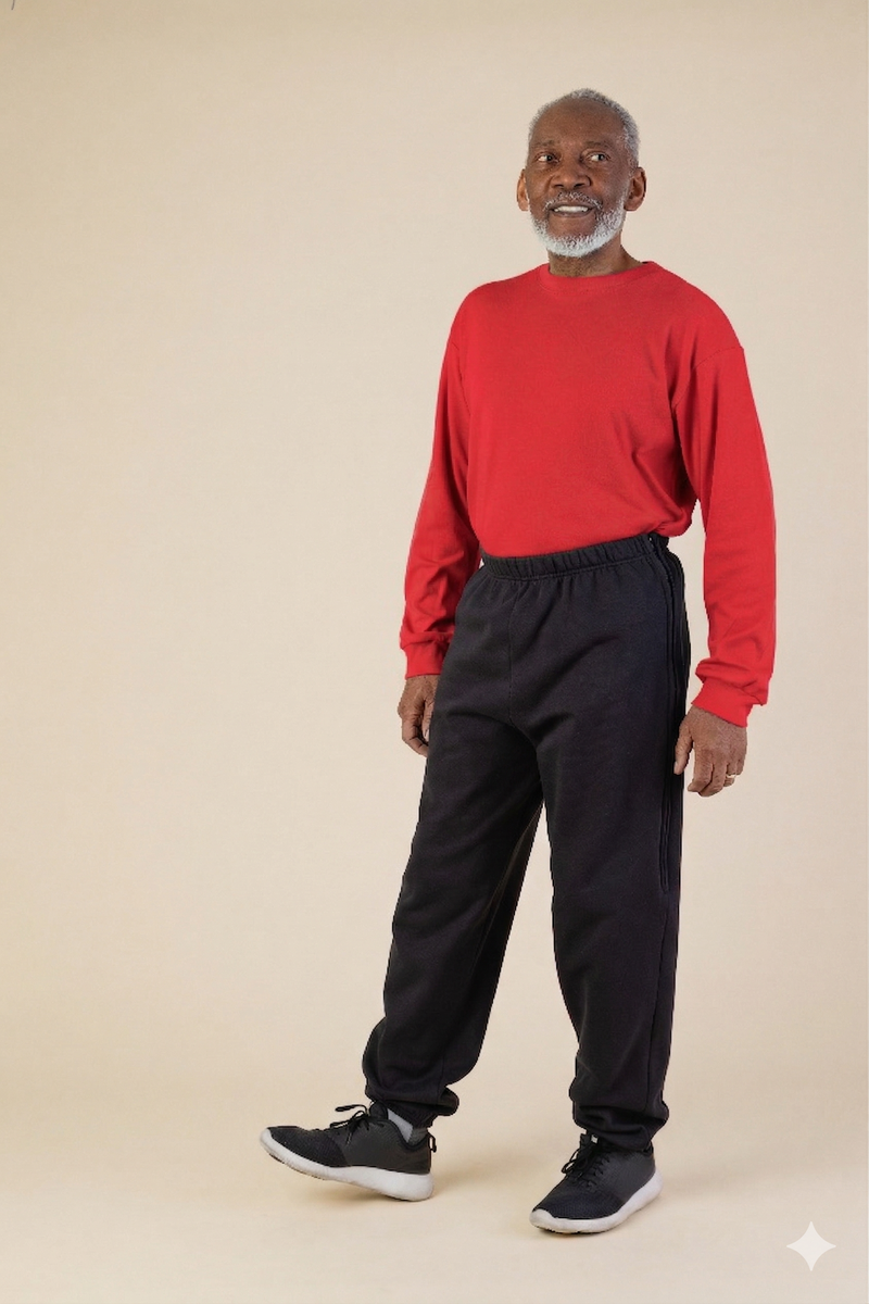 Men's Long Sleeve Solid wrap back T-Shirt by Buck & Buck in red, and available in different sizes. This tops item is part of our t-shirts collection.