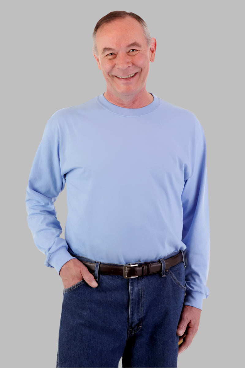 Men's Long Sleeve Solid T-Shirt by Buck & Buck in Tan/Beige, and available in different sizes. This tops item is part of our t-shirts collection.