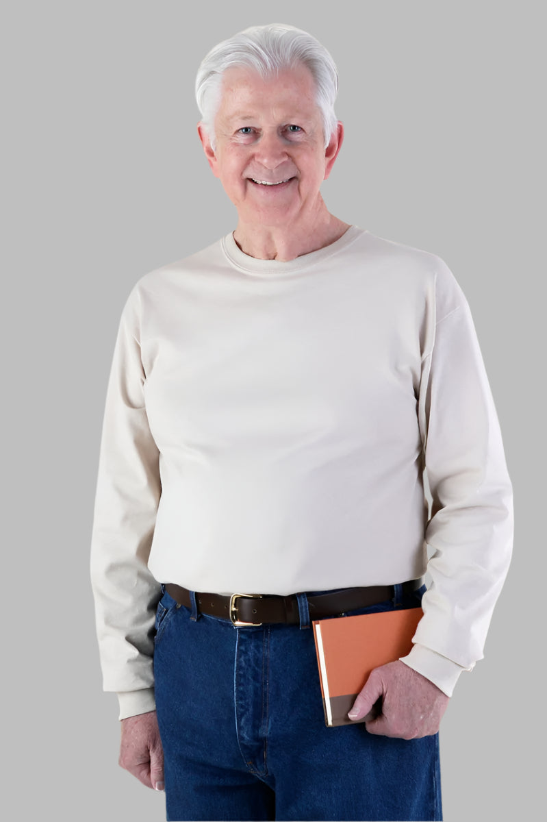 Men's Long Sleeve Solid T-Shirt by Buck & Buck in Tan/Beige, and available in different sizes. This tops item is part of our t-shirts collection.