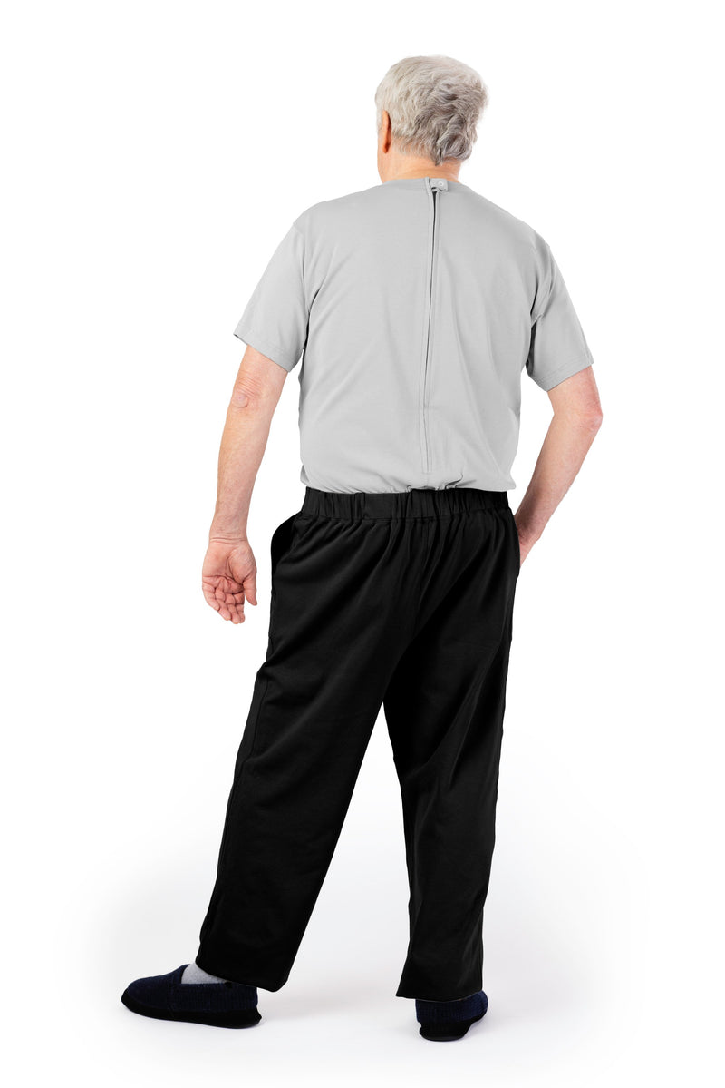 Men's Short Sleeve Jumpsuit by Buck & Buck in Gray Top/Black Pants, and available in different sizes. This one-piece garments item is part of our one-pieces collection.