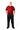 Men's Short Sleeve Jumpsuit by Buck & Buck in Red Top/Black Pants, and available in different sizes. This one-piece garments item is part of our one-pieces collection.