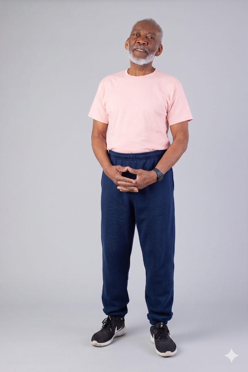 Men's Short Sleeve Basic T-Top Jumpsuit by Buck & Buck in pink Top/navy Pants, and available in different sizes. This one-piece garments item is part of our one-pieces collection.