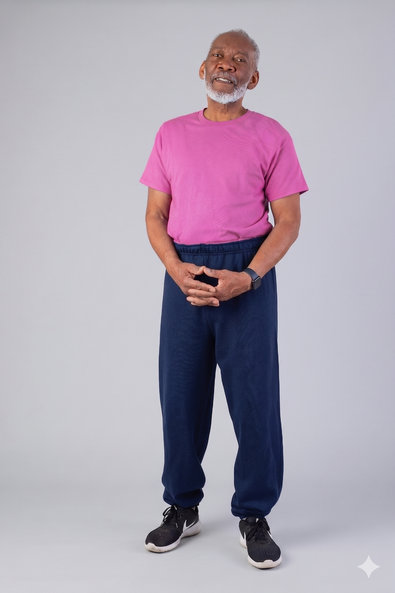Men's Short Sleeve Basic T-Top Jumpsuit by Buck & Buck in rose Top/navy Pants, and available in different sizes. This one-piece garments item is part of our one-pieces collection.