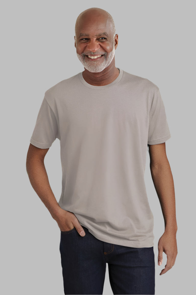 Men's Light Weight Short Sleeve T-Shirt by Buck & Buck in Gray, and available in different sizes. This tops item is part of our t-shirts collection.