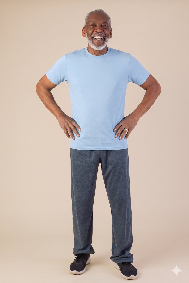 Men's Light Weight Short Sleeve T-Shirt by District in light blue, and available in different sizes. This tops item is part of our t-shirts collection.