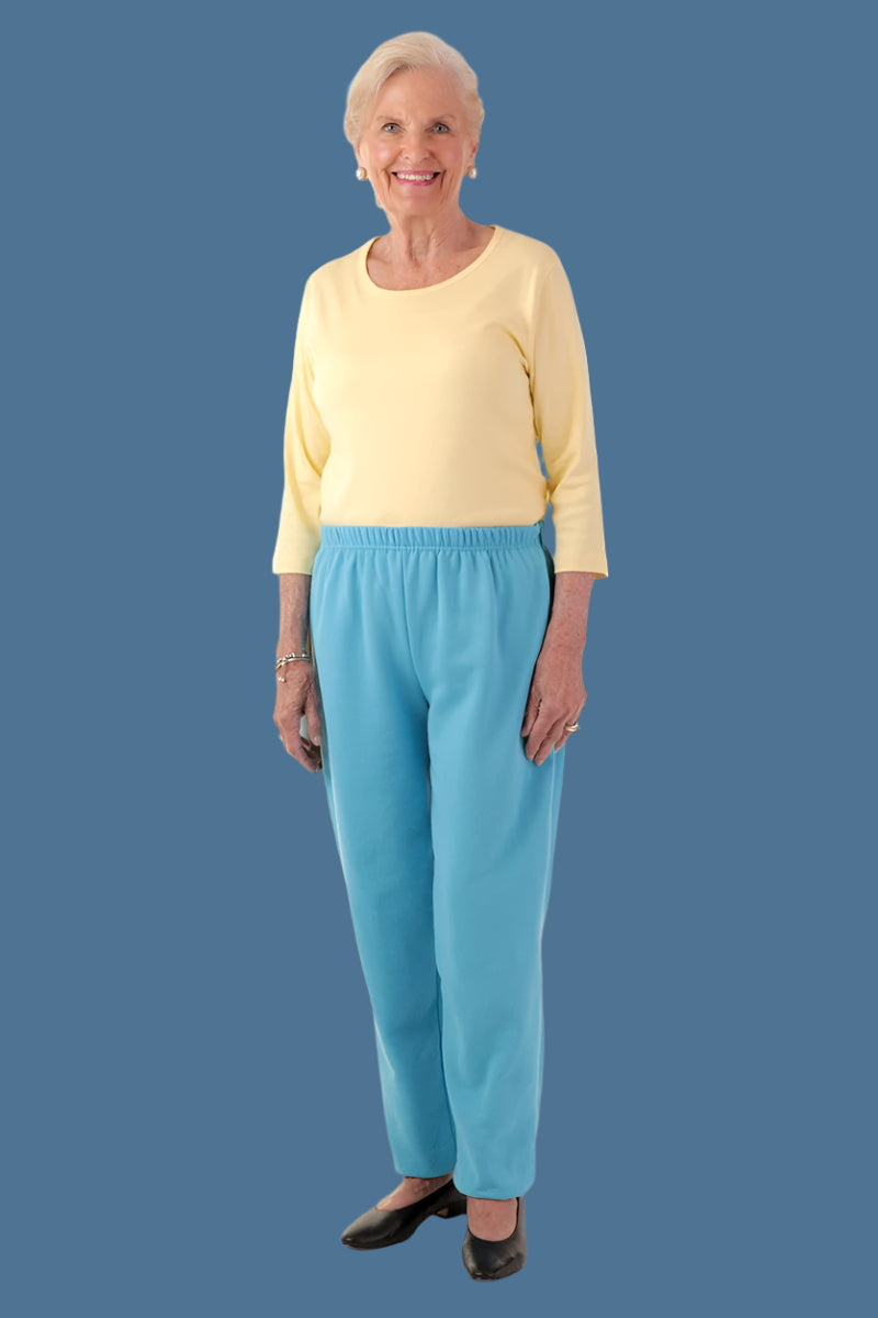 Women's Side Zip Sweatpants by Buck & Buck, and available in different sizes. This bottoms item is part of our sweatpants collection.