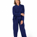 V-Neck So-Soft Wrap Back Top for women by Buck & Buck in navy and available in different sizes. This tops item is part of our clothing tops collection.
