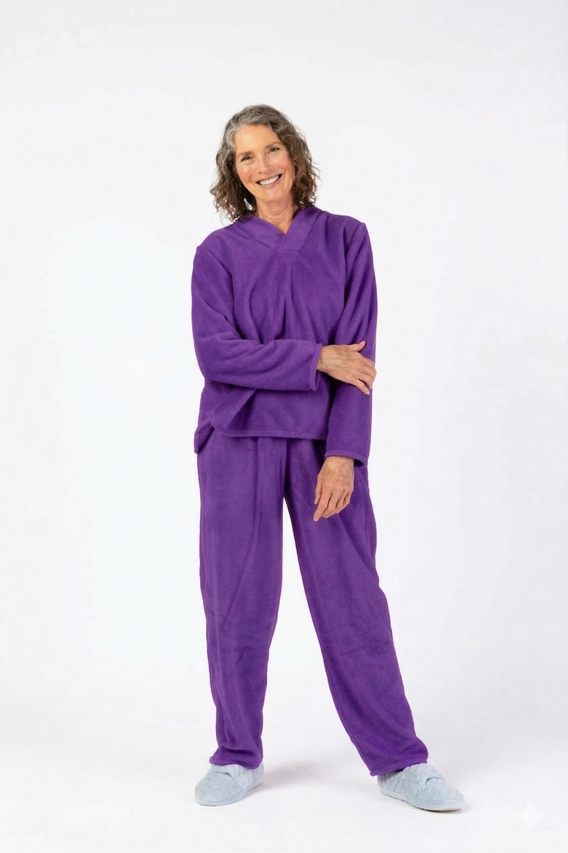 V-Neck So-Soft Wrap Back Top for women by Buck & Buck in plum, and available in different sizes. This tops item is part of our clothing tops collection.