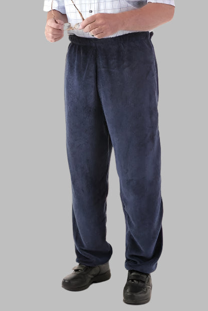 Men's So-Soft Side Zip Pants by Buck & Buck in Dark Blue, and available in different sizes. This bottoms item is part of our activewear pants collection.