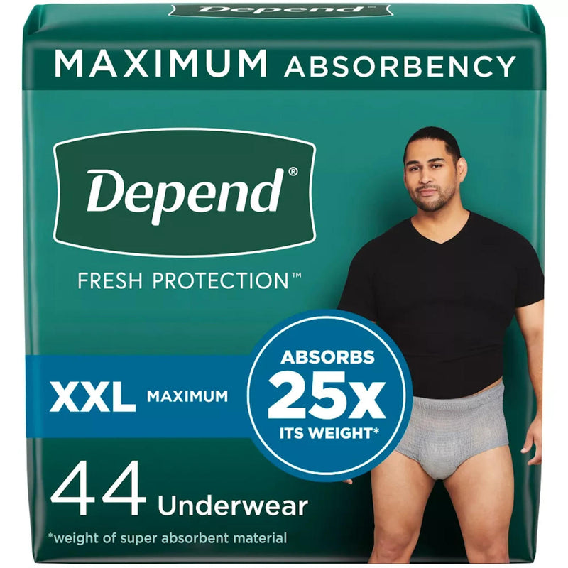 Depend Fresh Protection Underwear for Men by LL Medico, and available only in a one-size option. This undergarments item is part of our adult diapers collection.