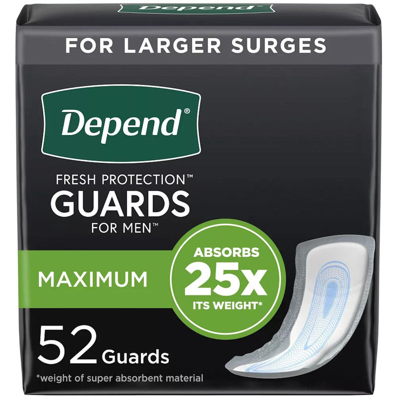 Depend Incontinence Guards for Men by LL Medico, and available only in a one-size option. This undergarments item is part of our incontinence pads collection.