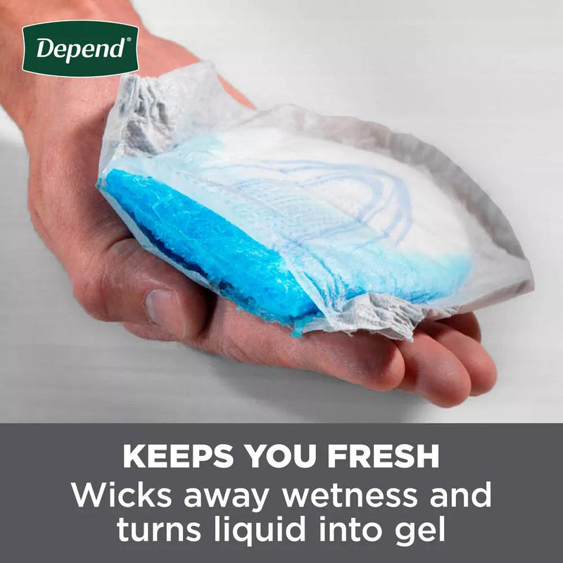 Depend Incontinence Guards for Men by LL Medico, and available only in a one-size option. This undergarments item is part of our incontinence pads collection.