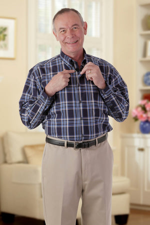 Long Sleeve Sport Shirt with  VELCRO® Brand Fasteners