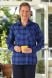 Women's Flannel Shirt - VELCRO® Brand Fasteners at Front