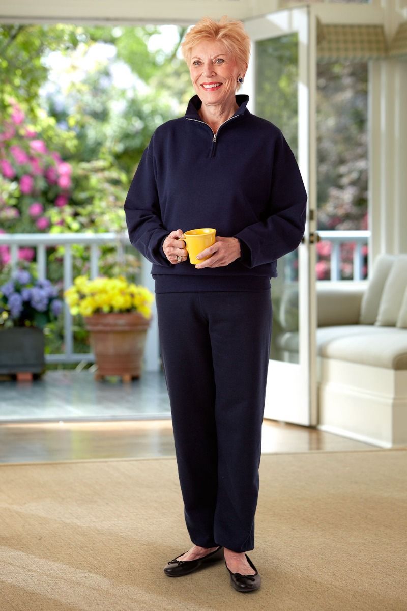 Quarter Zip Set w/ Black Pants Adaptive Clothing for Seniors, Disabled &  Elderly Care