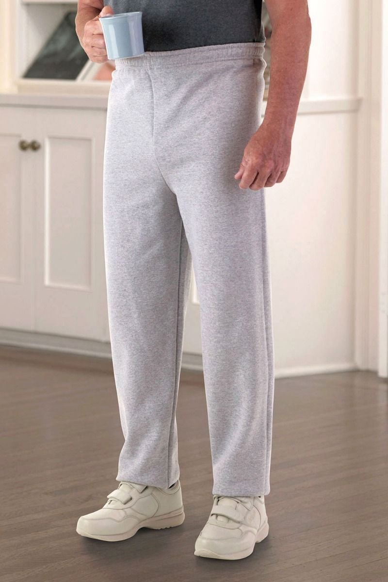 Men's Basic Sweat Pants (S-2X) Adaptive Clothing for Seniors, Disabled &  Elderly Care