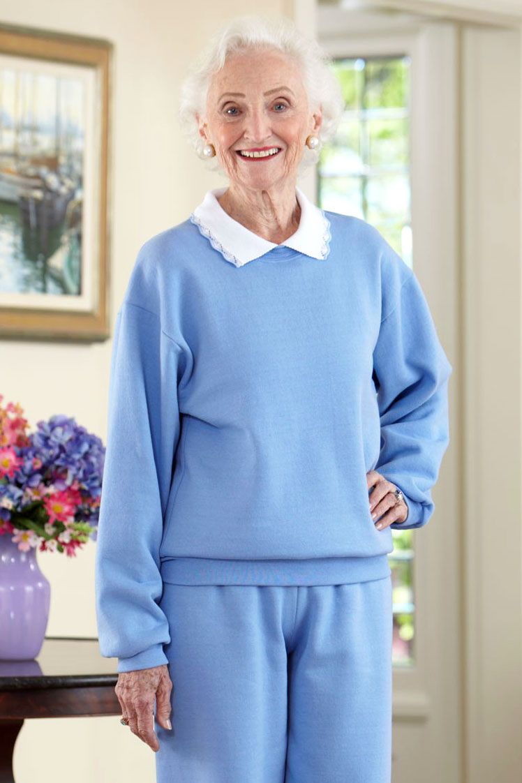 Women's Large Size Basic Sweat Top (3X-5X) Adaptive Clothing for Seniors,  Disabled & Elderly Care
