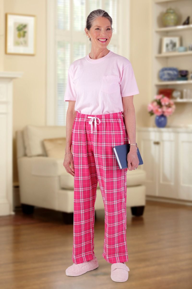 Cotton Pajama Set Adaptive Clothing for Seniors, Disabled