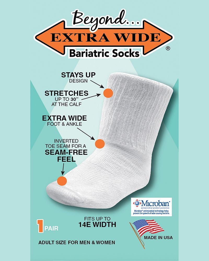 Extra Wide® Bariatric Socks Adaptive Clothing for Seniors, Disabled &  Elderly Care