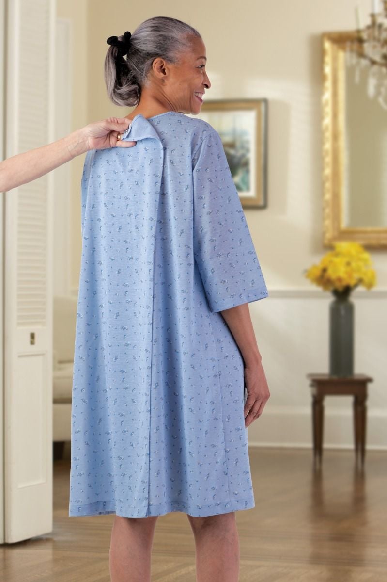 1747 - Carole® Brush Back Satin Hospital Gown - ET Reavis & SonET Reavis &  Son