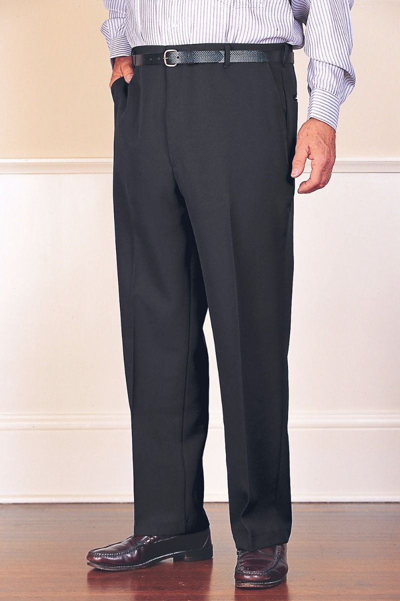 Men's Polyester Dress Slacks VELCRO® Brand fasteners Fly Adaptive Clothing  for Seniors, Disabled & Elderly Care