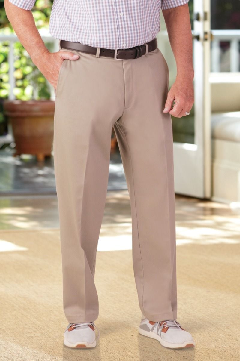 Cotton Slacks with VELCRO® Brand fasteners Fly Adaptive Clothing for  Seniors, Disabled & Elderly Care
