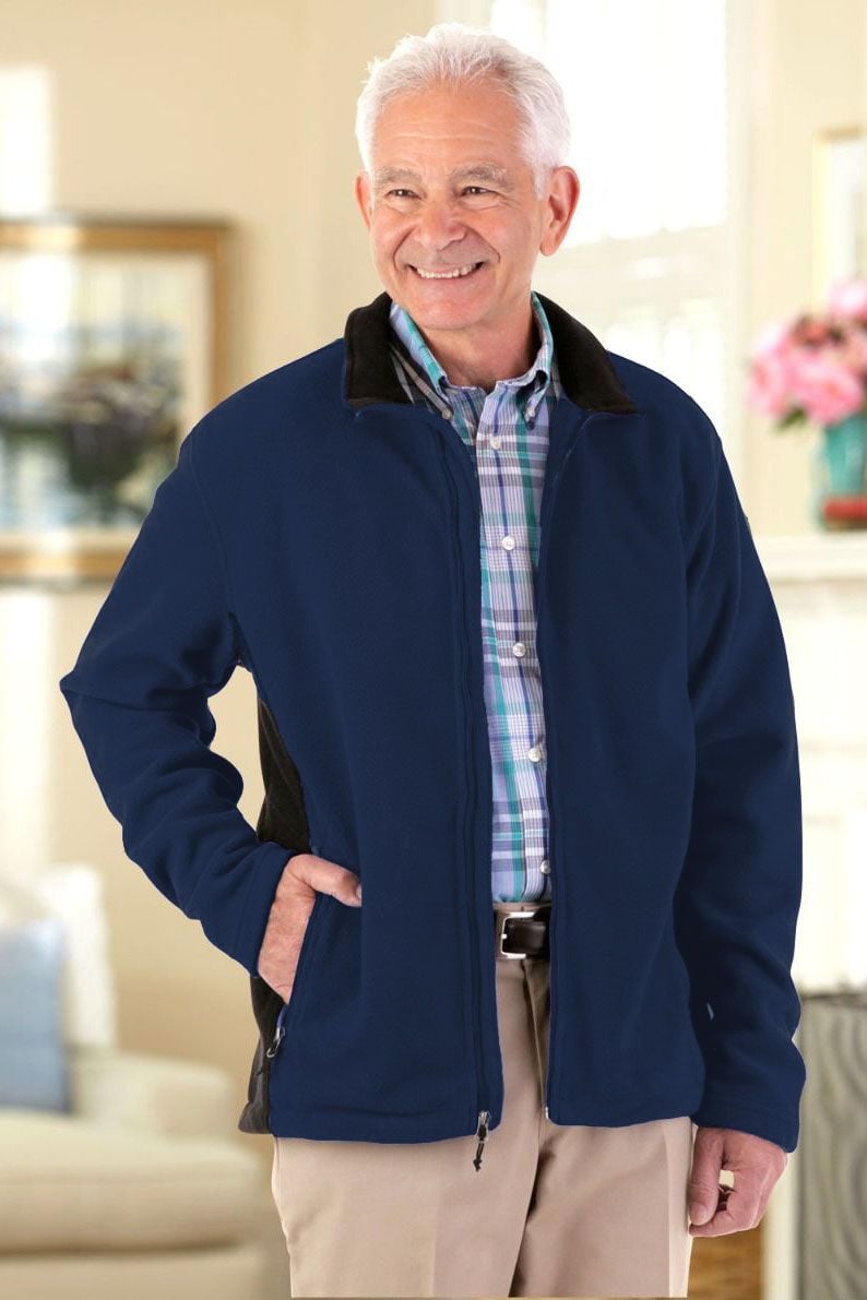 Men's Fleece Jacket Adaptive Clothing for Seniors, Disabled & Elderly Care